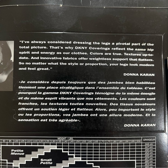 Vintage DKNY Double Rib Control Top Pantyhose Porcelain Cream Size M NEW - Picture 9 of 10